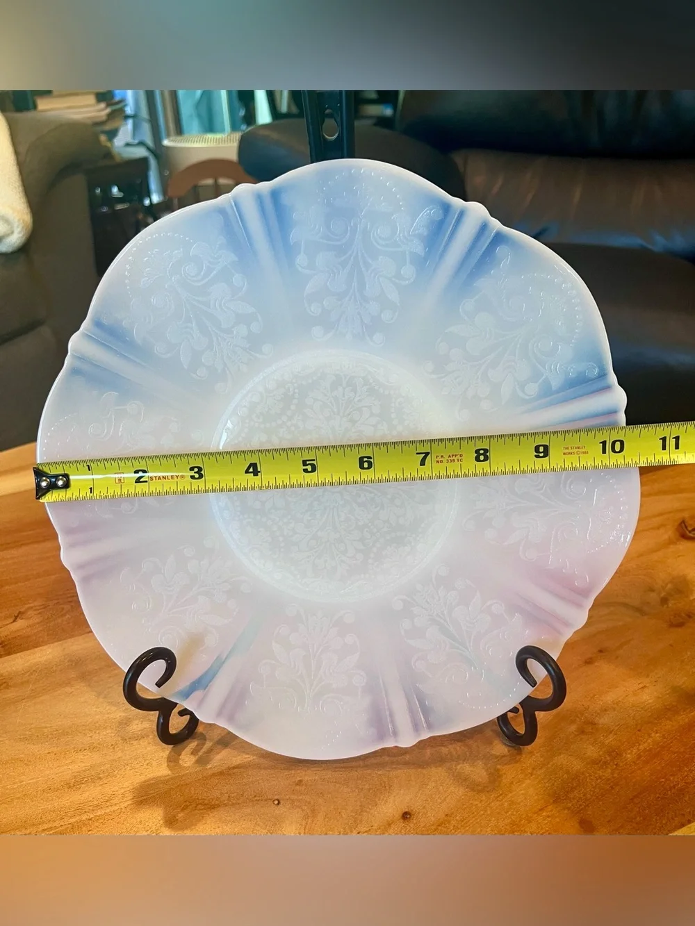 Macbeth-Evans American Sweetheart “Monax” Opalescent White Serving Plate